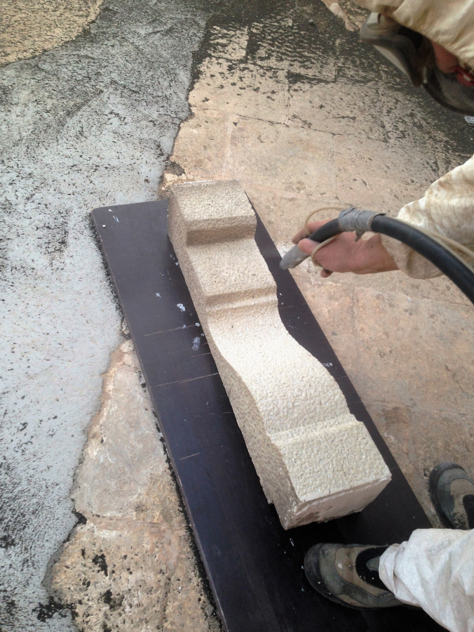 Limpieza con chorro de arena